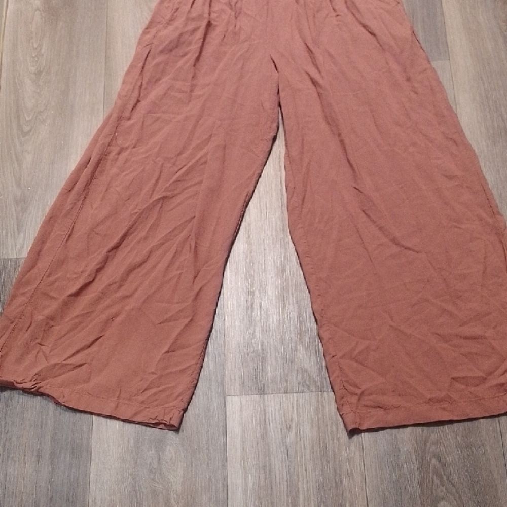 Prana Brown Jumpsuit with Wide-Leg Palazzo Style - Picture 2 of 7